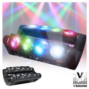 Vsound Projector Luz C/ 8 Leds 10W Cree Rgbw Dmx VSPROJ810RGBW
