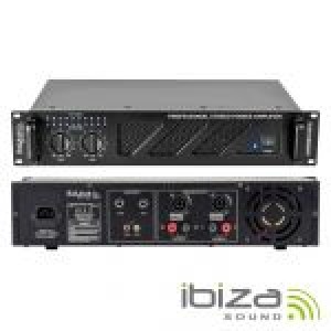 Amplificador Áudio 19" 2x600W IBIZA  AMP800-MKII