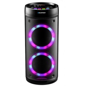 Blaupunkt Coluna Portátil 2x 6,5" BT/USB/SD/AUX 40W LED c/ Comando Preto - BLP3910-001