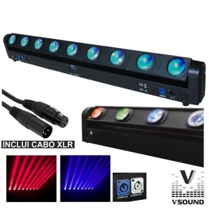 Vsound Barra de Leds C/ 8 Leds Rgbw 10w Dmx LEDMV810RGBW