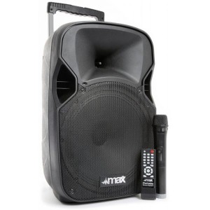 Max Coluna Amp. Portátil 12" 700W MP3/USB/SD/Bluetooth + Microfone sem Fios - P12BT