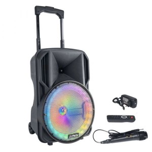Party Coluna Amplificada 10" 600w Usb/bt/sd/aux/bat Black