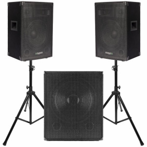 CONJUNTO SOM BI-AMPLIFICADO 2200W