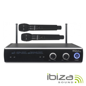 CENTRAL MICROFONE S/ FIOS 2 CANAIS UHF 863.9/864.9MHZ IBIZA