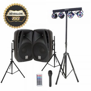 PACK COLUNAS ATIVA+PASSIVA/4 MINI PROJETORES