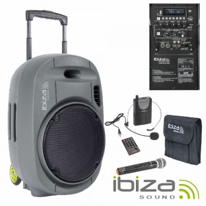 COLUNA AMPLIFICADA 12" 700W CINZENTO IBIZA