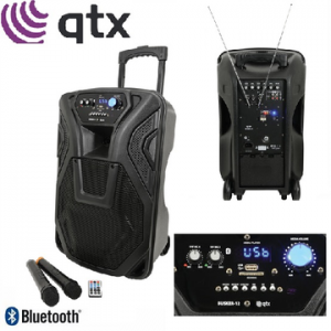QTX BUSKER-15 COLUNA PORTÁTIL 15” 200W