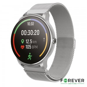 SMARTWATCH MULTIFUNÇÕES P/ ANDROID IOS SILVER FOREVER