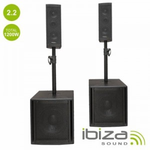 Conj. Som Bi-Amplif. Usb/Sd/Bt 1200 Ibiza  CUBE204