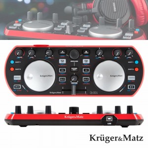 Controlador DJ Compacto USB Duplo Kruger Matz DJ-001