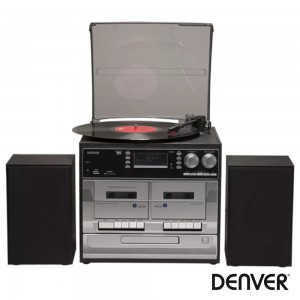 Gira-Discos Denver Rádio Dab+/fm/Cd Bluetooth MRD-166 Black