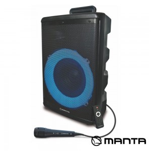 Coluna Amp. SPK5030 8" USB/SD/AUX LED RGB MANTA