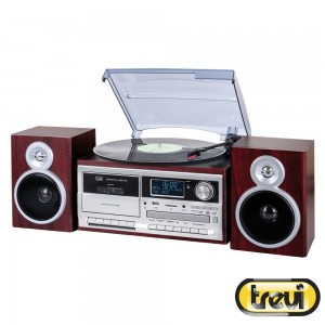 Gira-Discos 33/45/78RPM Retro 2x25W Cd/USB/SD TREVI TT-1072-DAB